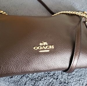 Coach crossbody with chain detail